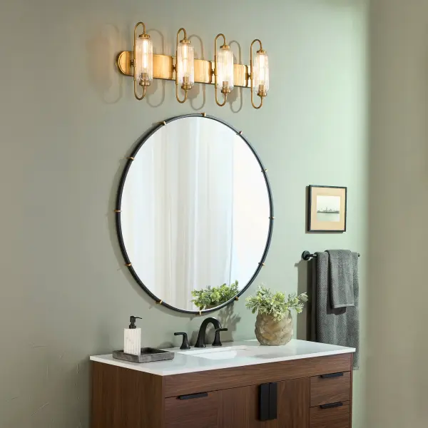 Whitmire 4-Light Vanity in Brushed Brass - Image 5