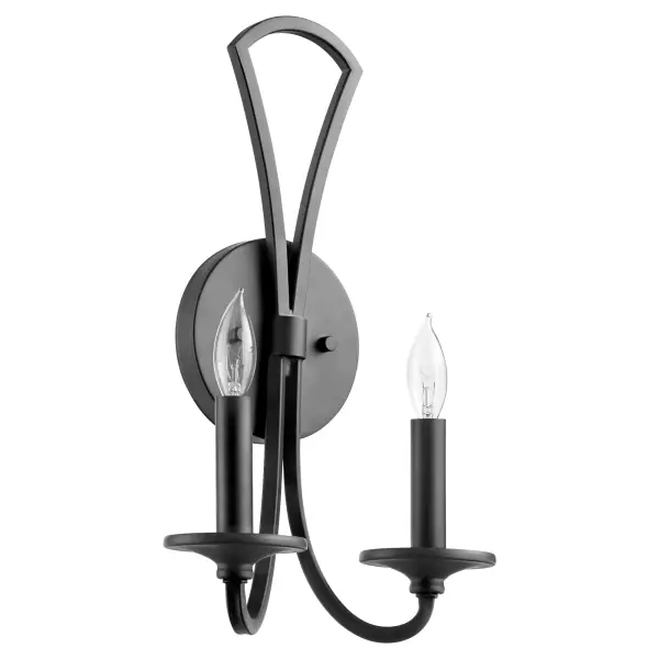 Maryse 2-Light Wall Sconce in Matte Black - Image 1