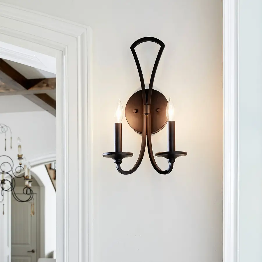 Maryse 2-Light Wall Sconce in Matte Black - Image 5