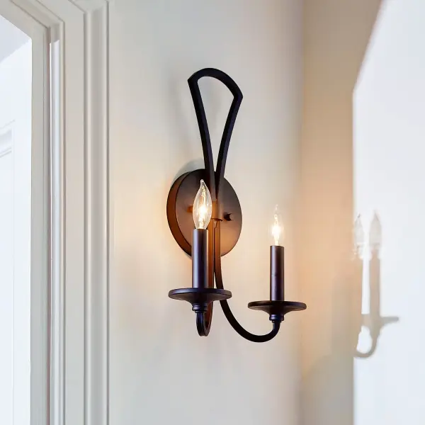 Maryse 2-Light Wall Sconce in Matte Black - Image 9