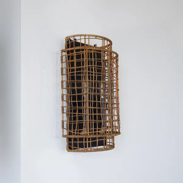 Abaca 2-Light Wall Sconce in Matte Black - Image 4