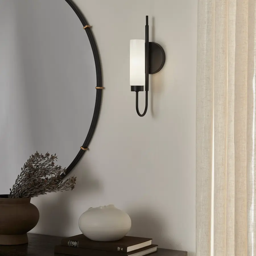 Jerome 1-Light Wall Sconce in Matte Black - Image 4