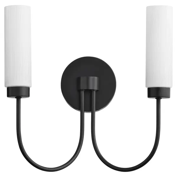 Jerome 2-Light Wall Sconce in Matte Black - Image 1