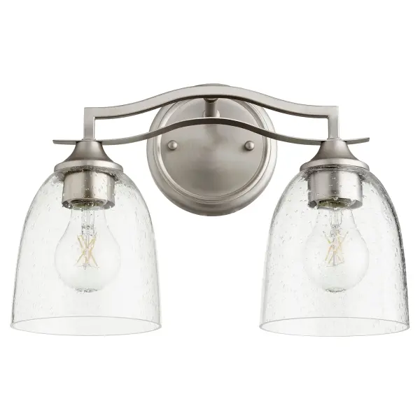 Jardin 2-Light Transitional Vanity Light in Satin Nickel - Image 1
