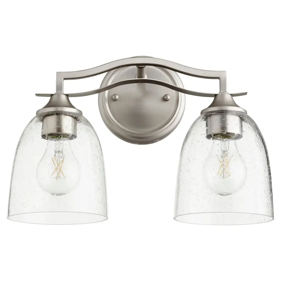 Jardin 2-Light Transitional Vanity Light in Satin Nickel - Image 1