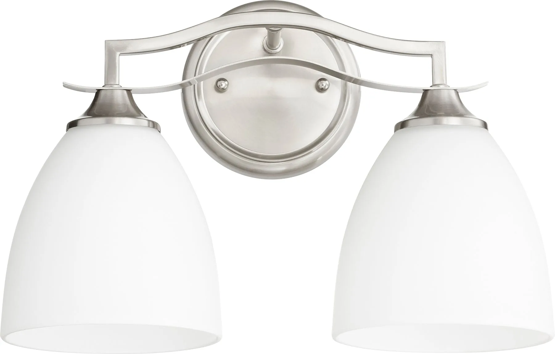 Jardin 2-Light Transitional Vanity Light in Satin Nickel