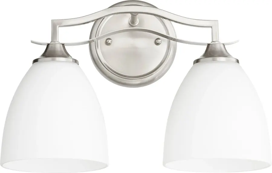 Jardin 2-Light Transitional Vanity Light in Satin Nickel