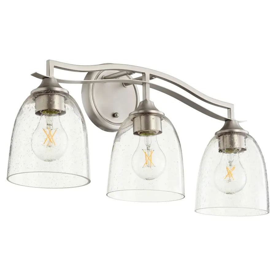 Jardin 3-Light Transitional Vanity Light in Satin Nickel