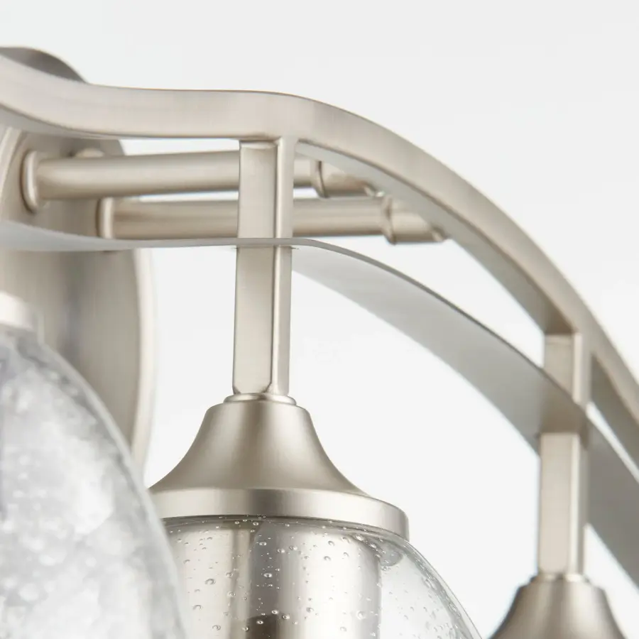 Jardin 4-Light Vanity in Satin Nickel with Clear Seeded Glass - Image 2
