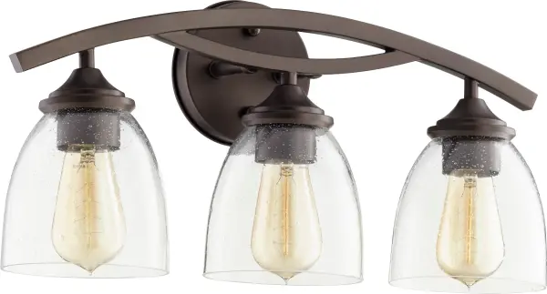 3-Light Transitional Oiled Bronze Vanity - Image 2