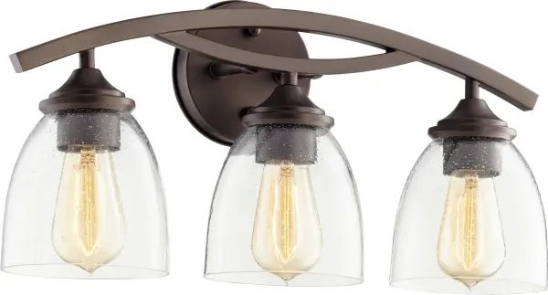 3-Light Transitional Oiled Bronze Vanity - Image 3