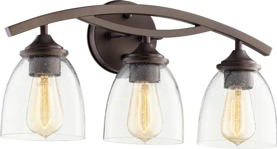 3-Light Transitional Oiled Bronze Vanity - Image 3