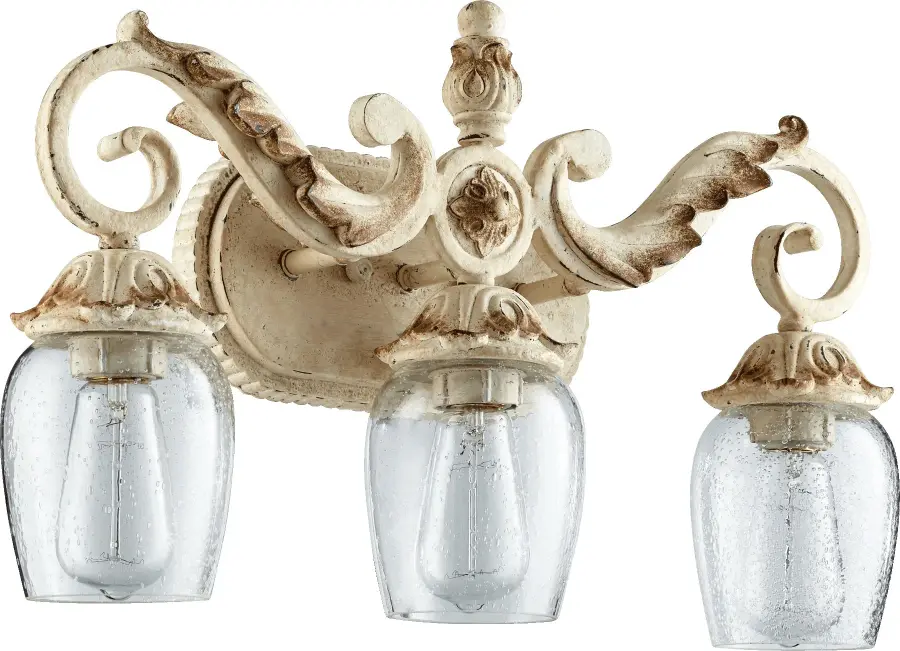 Elegant Traditional Vanity Light with Antique-Inspired Details