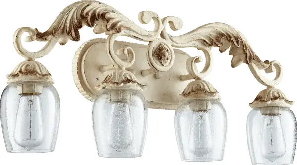 Elegant Traditional Vanity Light with Antique-Inspired Details