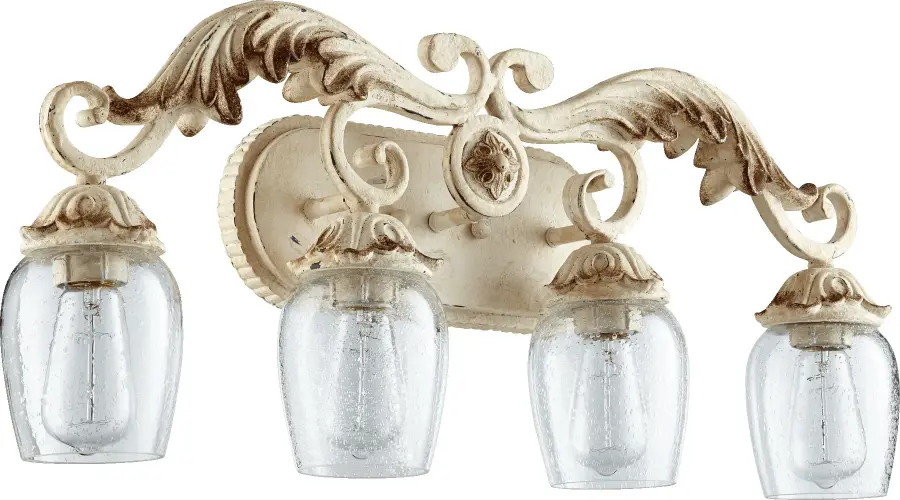 Elegant Traditional Vanity Light with Antique-Inspired Details