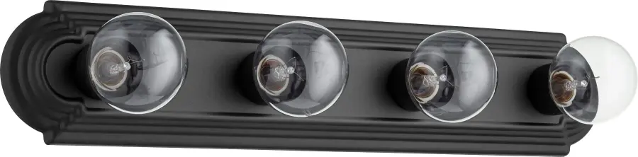 4-Light Traditional Vanity in Black