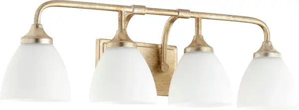 Enclave 4-Light Transitional Vanity in Aged Silver Leaf