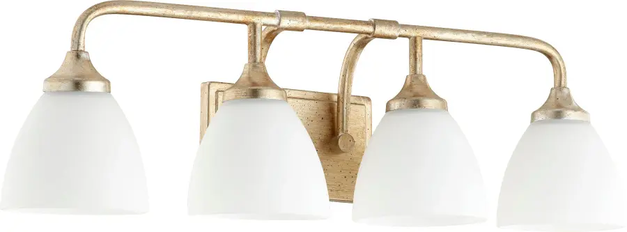 Enclave 4-Light Transitional Vanity in Aged Silver Leaf