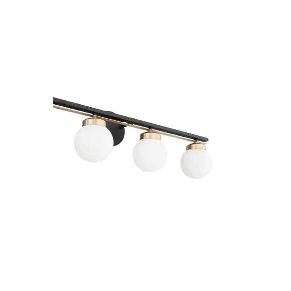Nimbus 4-Light Vanity in Black with Aged Brass - Image 2