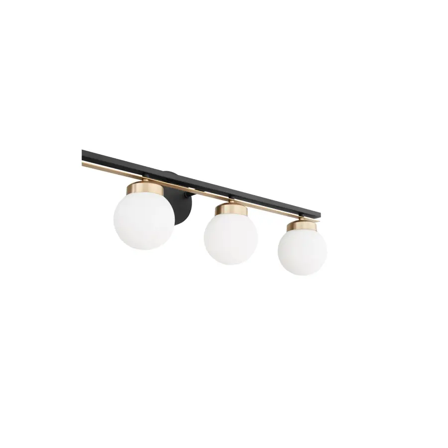 Nimbus 4-Light Vanity in Black with Aged Brass - Image 2