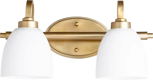 Reyes 2-Light Aged Brass Vanity Light