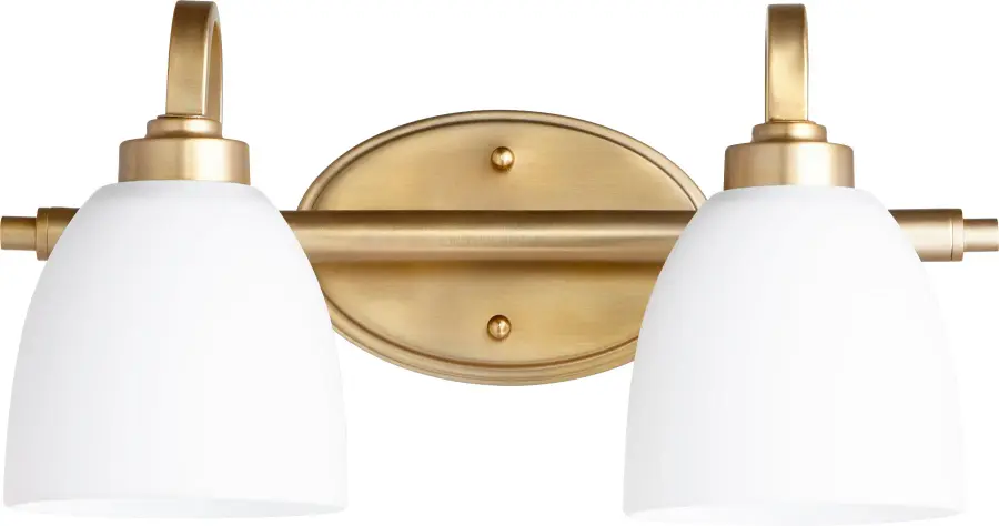 Reyes 2-Light Aged Brass Vanity Light