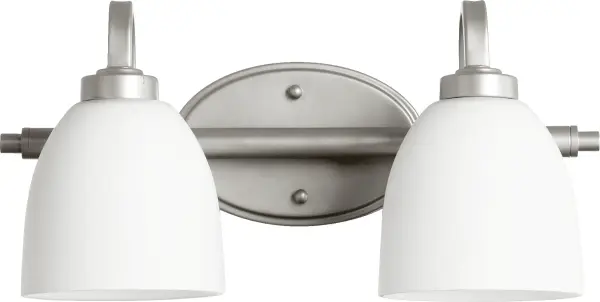 Reyes 2-Light Transitional Vanity in Classic Nickel
