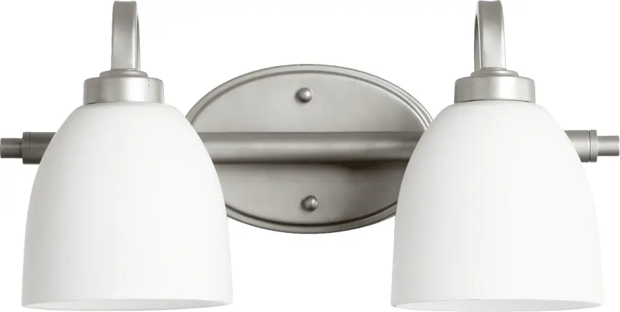 Reyes 2-Light Transitional Vanity in Classic Nickel