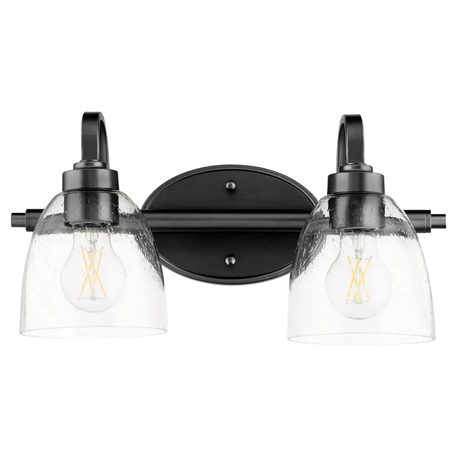 Reyes 2-Light Clear Seeded Glass Vanity Light