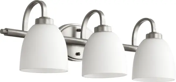 Reyes 3-Light Transitional Vanity in Classic Nickel