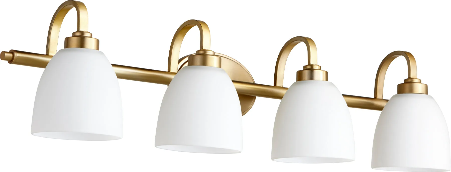 Reyes 4-Light Transitional Aged Brass Vanity