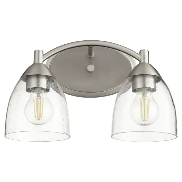 Barkley 2-Light Transitional Vanity Light in Satin Nickel