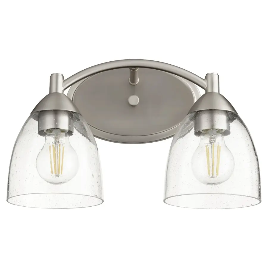 Barkley 2-Light Transitional Vanity Light in Satin Nickel