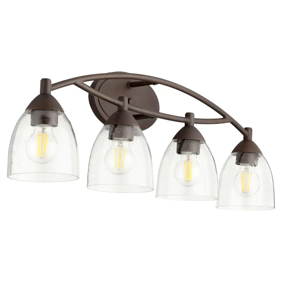Barkley 4-Light Transitional Vanity Light in Oiled Bronze - Image 1
