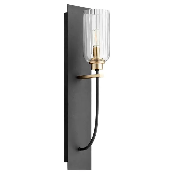 Elegant Art Deco Wall Sconce with Refined Two-Tone Finish
