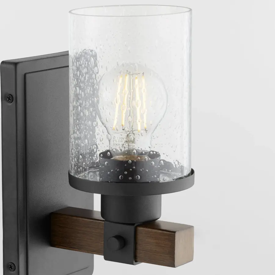 Modern Farmhouse 1-Light Wall Sconce in Textured Black - Image 3