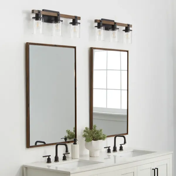 3-Light Vanity in Textured Black - Image 7