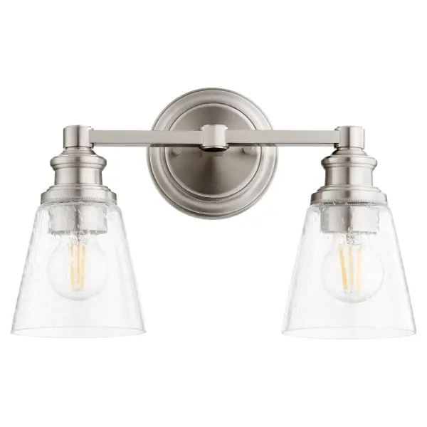 Dunbar 2-Light Vanity in Satin Nickel