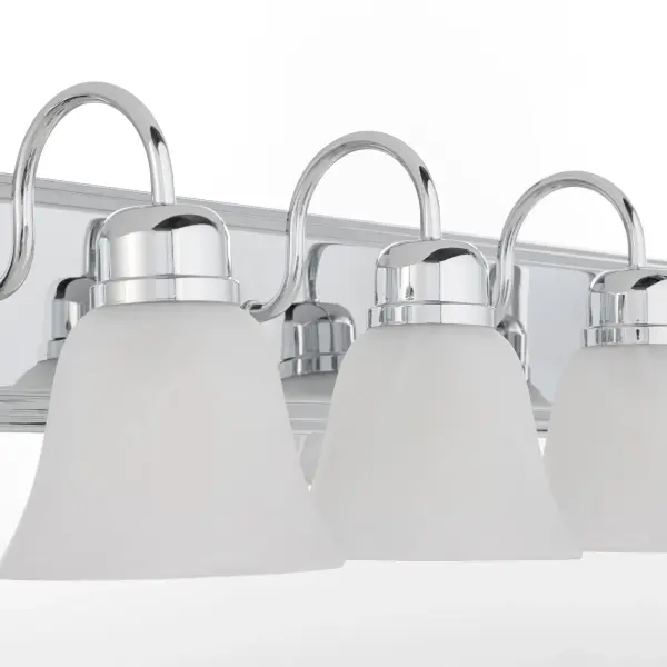 5-Light Chrome Vanity Light with Frosted Glass - Image 4