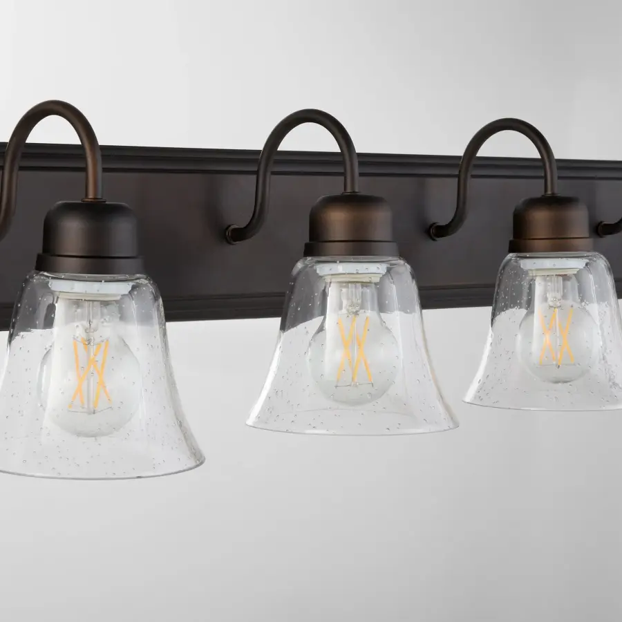 6-Light Traditional Vanity Light in Oiled Bronze - Image 3