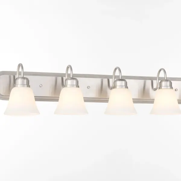 6-Light Traditional Vanity Light in Satin Nickel - Image 3