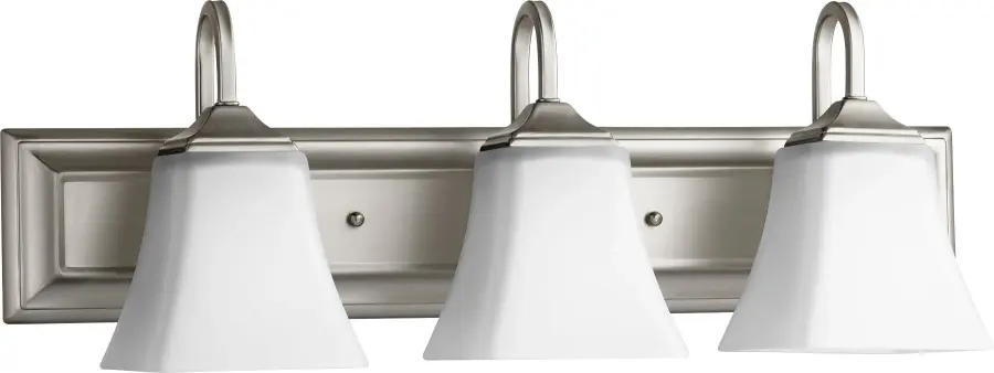 3-Light Transitional Vanity in Satin Nickel