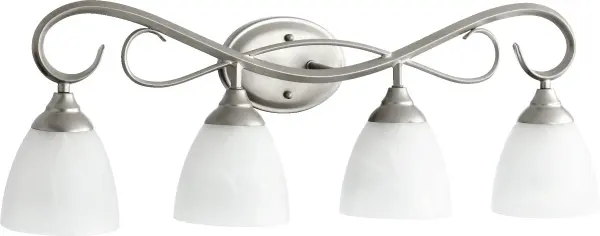 Powell 4-Light Traditional Vanity in Classic Nickel - Image 1