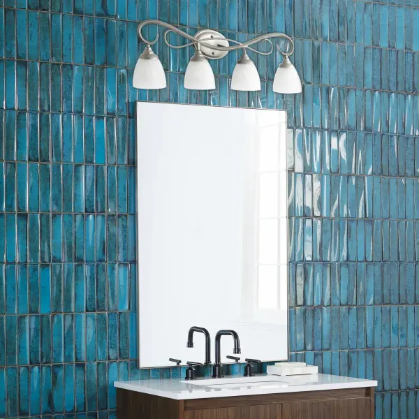 Powell 4-Light Traditional Vanity in Classic Nickel - Image 4
