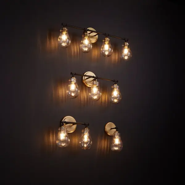 Modern and Contemporary 1 Light Black and Aged Brass Wall Sconce - Image 4