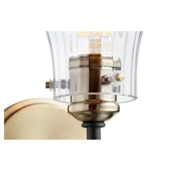 Modern and Contemporary 1 Light Black and Aged Brass Wall Sconce - Image 5