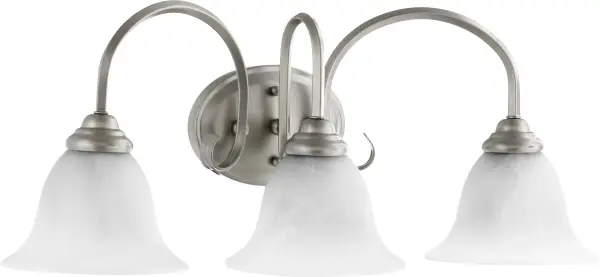 Spencer 3-Light Classic Nickel Vanity Light