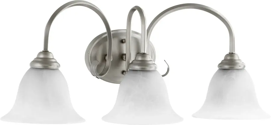 Spencer 3-Light Classic Nickel Vanity Light