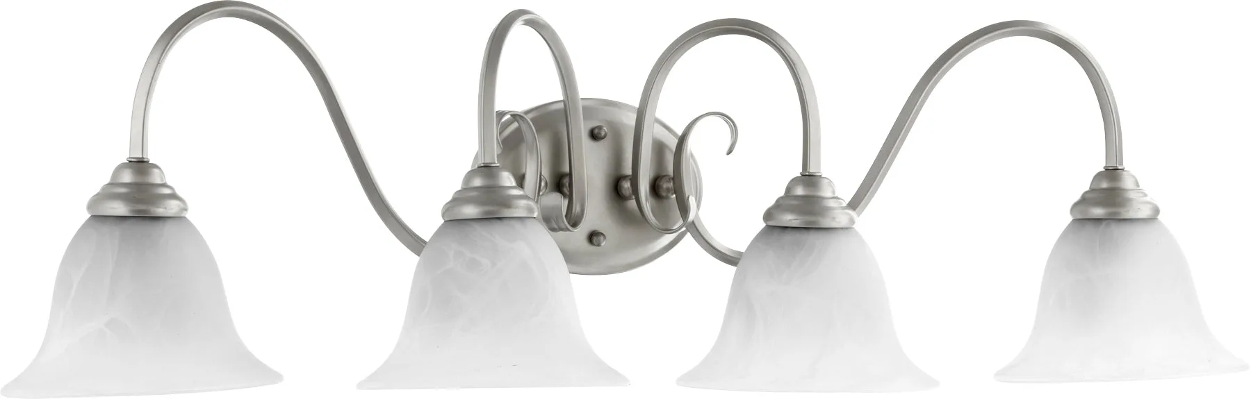 Spencer 4-Light Transitional Vanity in Classic Nickel