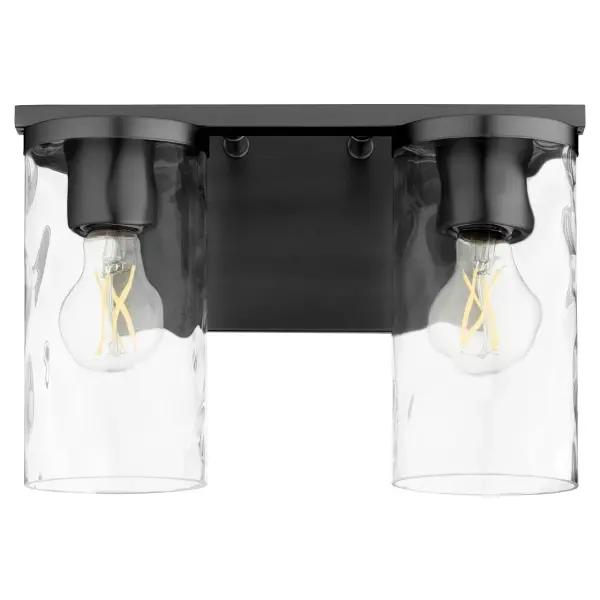 Modern Vanity Light with Distinctive Hammered Glass Detail - Image 1